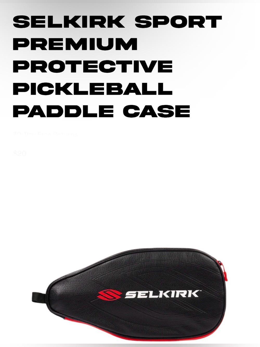 Selkirk Sport Premium Protective Pickleball Paddle Case (case only)